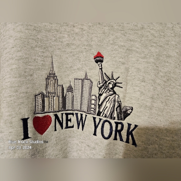 I Love New York Sweatshirt NWOT Extra Large XL  Vintage Vntg - Picture 8 of 9
